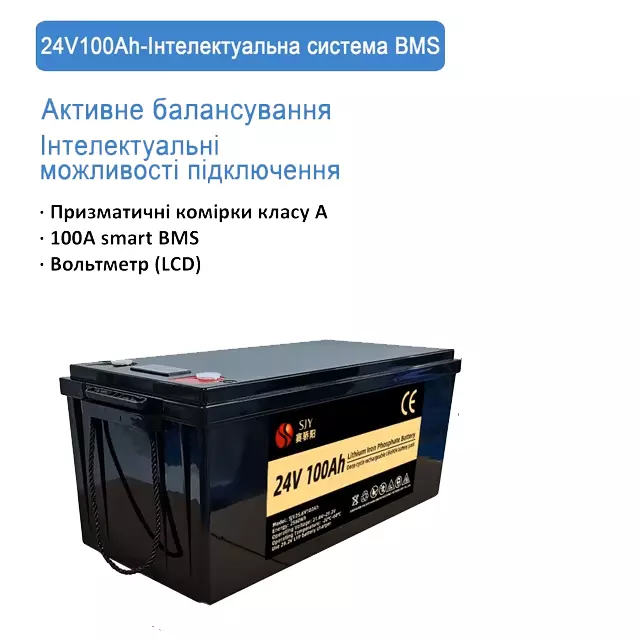 SJY 24V100Ah LiFePo4 2